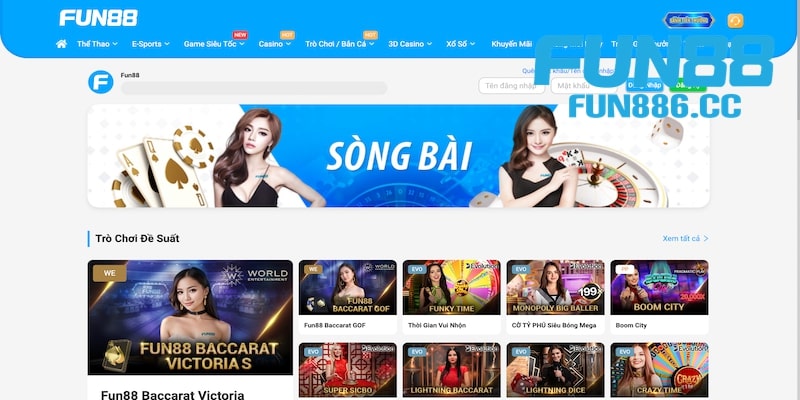 Giới thiệu về live casino Fun88